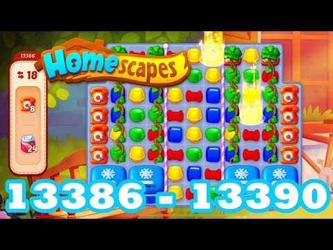 Homescapes Level 13386 - 13390 HD 3 - match puzzle Gameplay | android | IOS | 13387 | 13388 | 13389