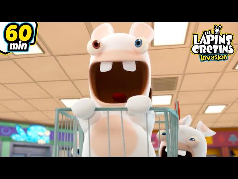 , title : 'Les Lapins Crétins Invasion🐰 - Les Lapins VS la Technologie - Compilation 1H | Nouveaux Episodes HD'