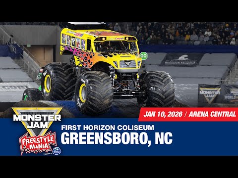 Monster Jam Freestyle Mania: Greensboro, NC - 2 (Full Event) | Jan 10, 2026 | Arena Central