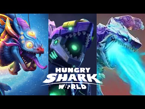 TOP 3 MOST POWERFUL SHARKS IN HUNGRY SHARK WORLD | @dragonheartgaming123