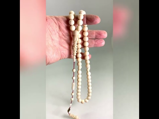 قوافل سبحة من العاج الطبيعي سادة IV0037