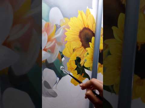 Painting #sunflowers in oils #floralart #oilpainting #painting #australianartist #timelapse #artist