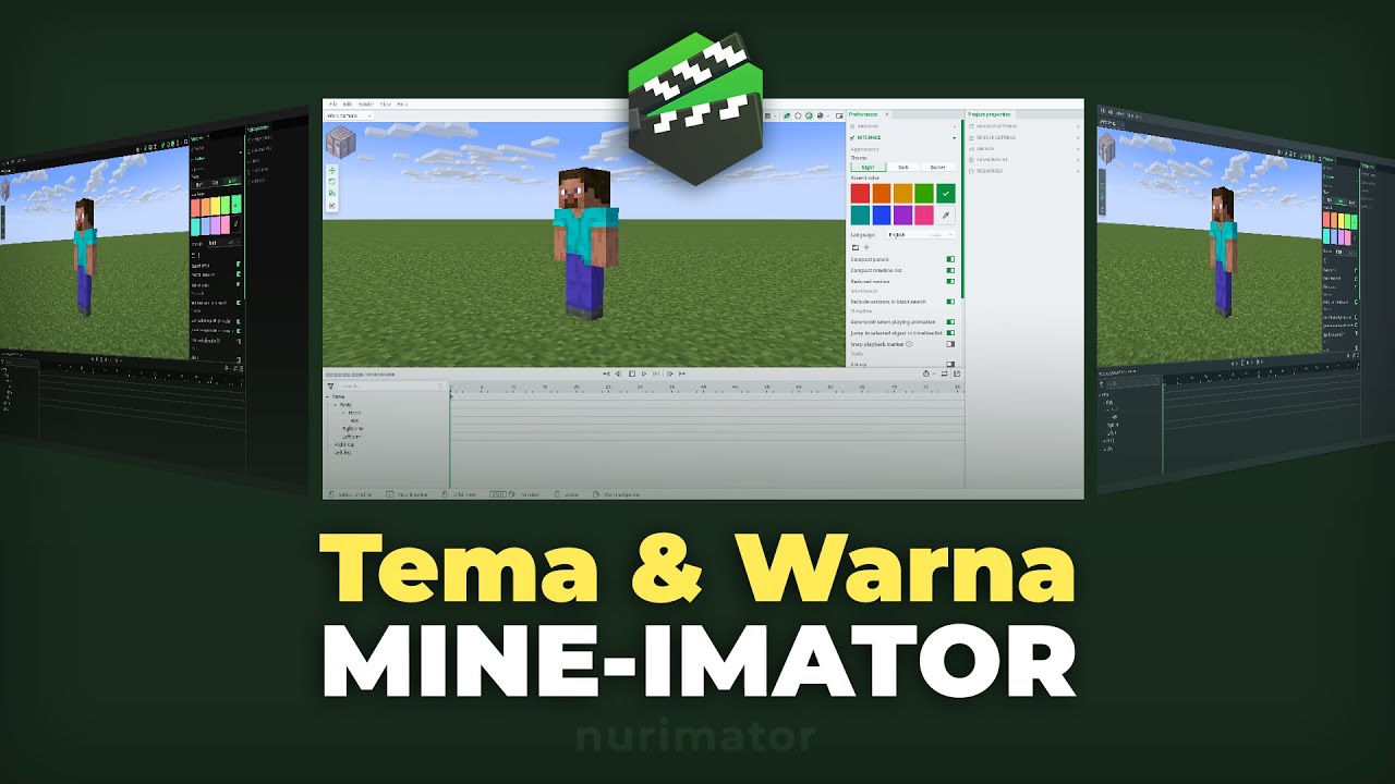 How to Change Color Theme in Mine-imator to Dark Mode and More