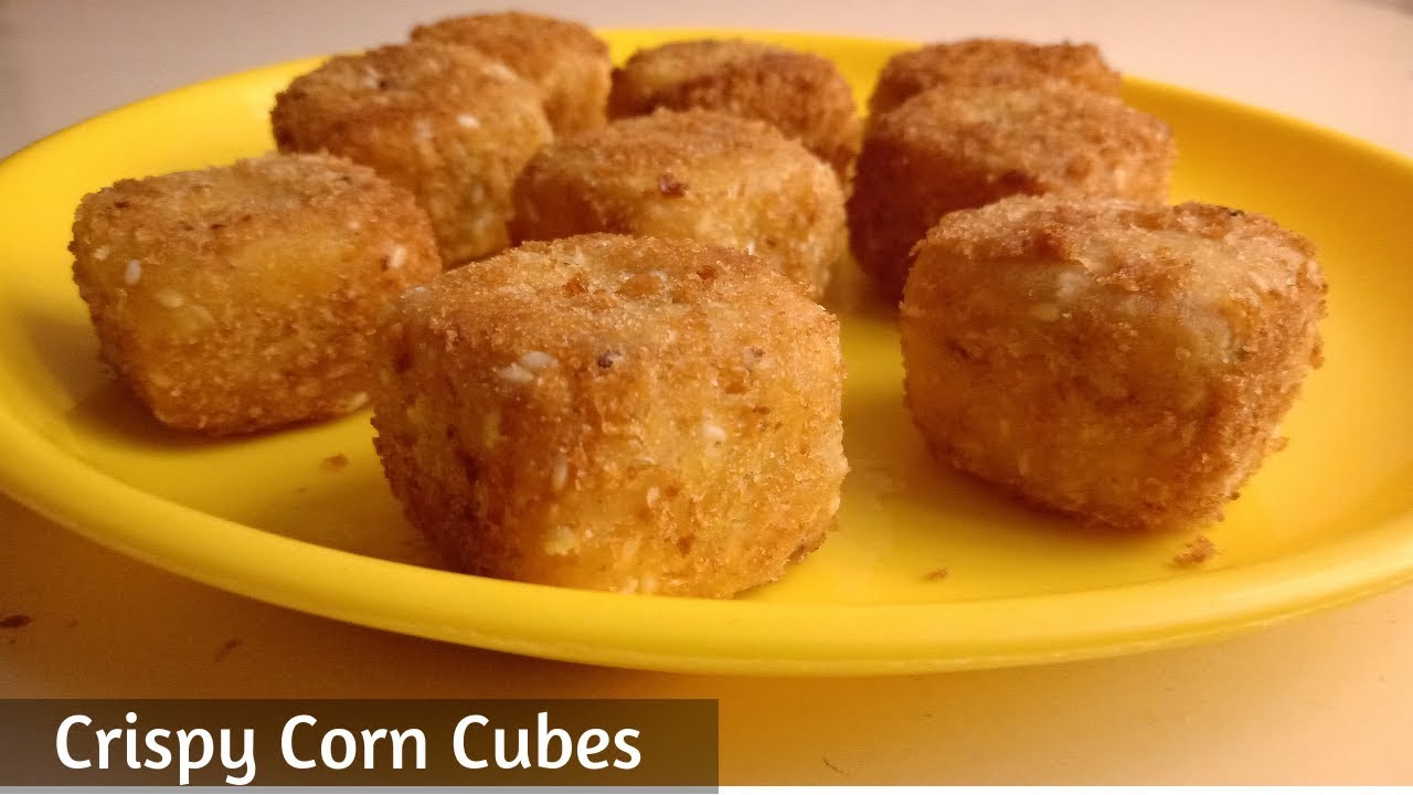 Crispy Corn Cubes Recipe (Tea time Snacks)