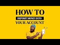 How To Deposit Money Into Your Account Using The App