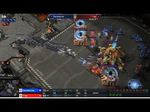 StarCraftⅡ IEM Katowice 2022 Feb25 HeroMarine(T) v Trap(P) Game 1 MAPS- [ESL] Glittering Ashes