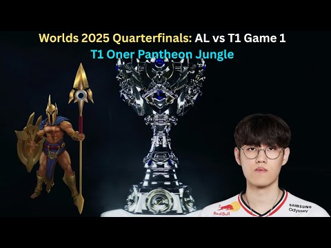 Worlds 2025 Quarterfinals: AL vs T1 Game 1 (T1 Oner Pantheon Jungle POV)