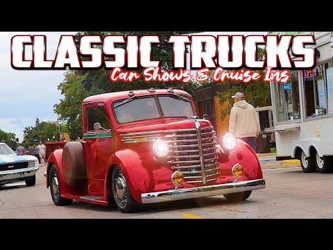 AMAZING CLASSIC TRUCKS!!! Over a HOUR of the BEST TRUCKS! Classic Car Shows. 4X4 Square Body Trucks.