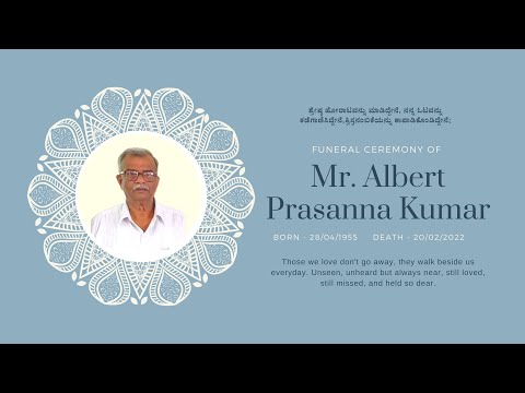 Funeral Ceremony of Mr. Albert Prasanna Kumar (Puttanna) | 21.02.2022 | 01:00PM