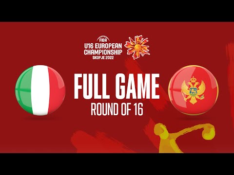 Italy v Montenegro | Full Basketball Game | FIBA U16 European Championship 2022