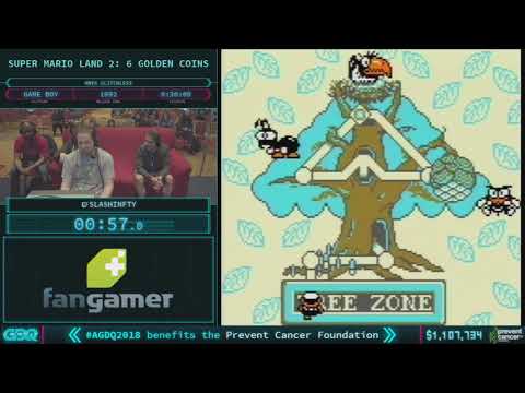 Super Mario Land 2: 6 Golden Coins by slashinfty in 27:38 - AGDQ 2018 - Part 139