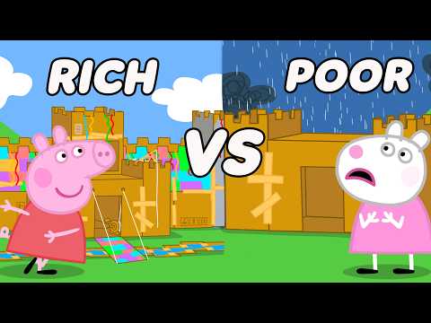 Peppa Pig vs Suzy: Rich vs Poor Cardboard vs Luxury Playhouse! 🏠 Tales Full Episodes | 18 Mins