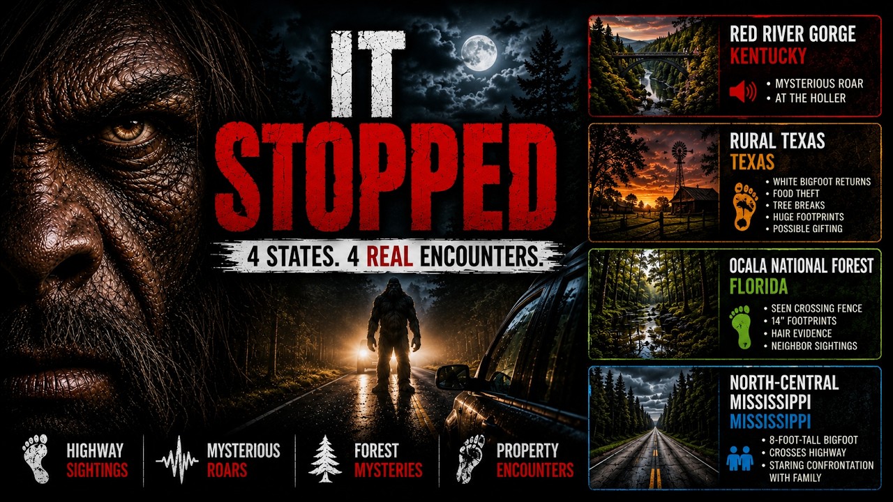 Towering Bigfoot Stares Down Family in North-Central Mississippi