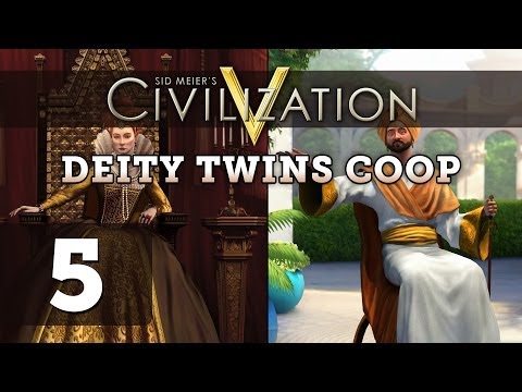 Civilization 5 Deity Twins Co-op - Part 5 (England / Arabia)