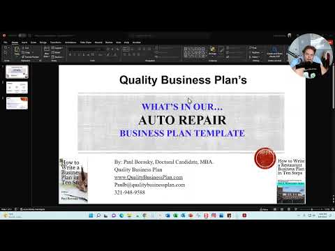 Auto Repair Business Plan Template Tutorial by Dr. Paul Borosky
