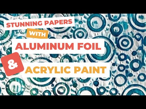 Collage papers with aluminum foil