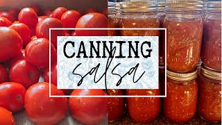 HOW TO CAN SALSA // no pressure canner // quick and easy // hot water bath canning