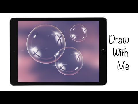 Easy procreate tutorial for beginners | Draw with me | Drawing bubble in procreate