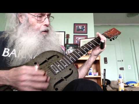 Slide Guitar Blues Lesson In Open D On My National Steel NRPB With Insanity!!!