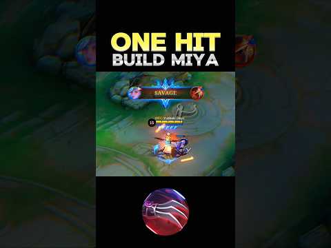 😱 WATCH THIS - BEST BUILD MIYA 2024❓(ONE HIT) ~ MLBB 🔥 #mobilelegends #onehitbuild #miya #shorts