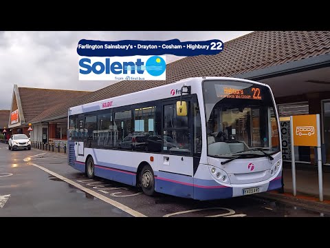 FirstBus Solent: Route 22 Farlington Sainsbury's to Highbury Via Drayton & Cosham (Wymering)