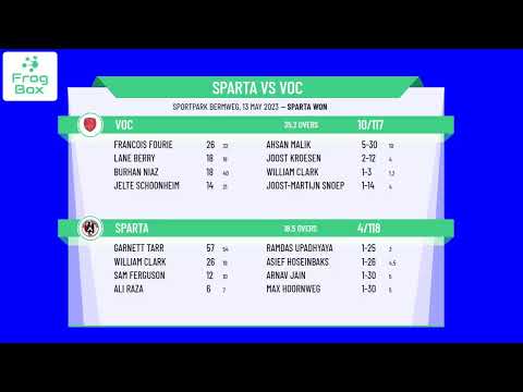 KNCB - Topklasse - Sparta v VOC