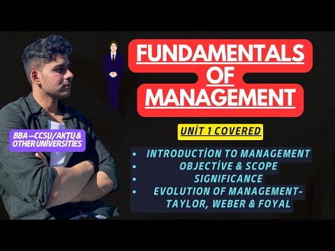 Fundamentals of Management BBA 1st Semester All Topics of Unit 1 Explained