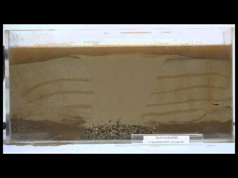 Quicksand: geohazard tank model