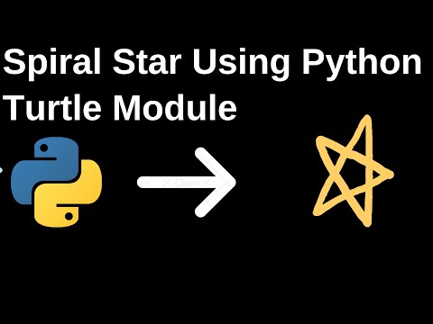 Making A Spiral Star Using Python Turtle
