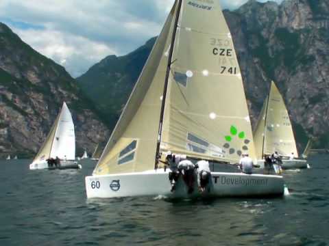 Melges 24 Volvo Cup Torbole - Race 1 Leg 1 Shore Tacking 2