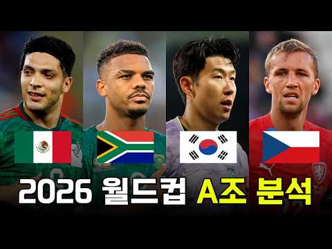 대한민국이 속해 있는 2026 FIFA 월드컵 A조 분석