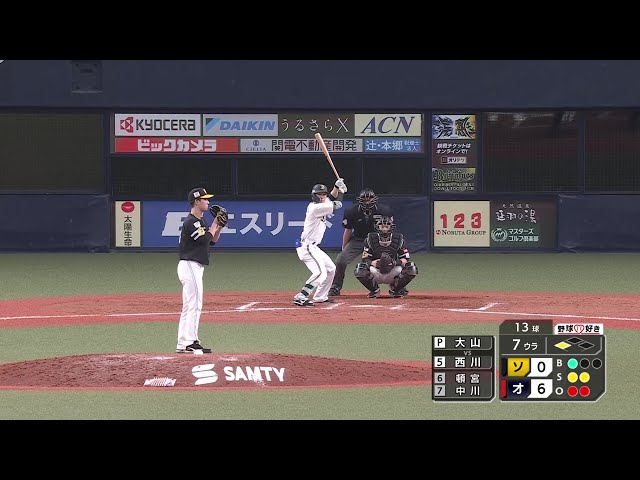 【7回裏】ホークス・大山凌 最後はストレートで空振り三振!! 1イニングを無失点に抑える!! 2025年5月10日 オリックス・バファローズ 対 福岡ソフトバンクホークス