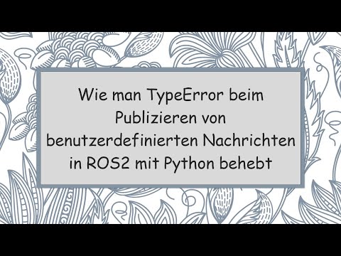 Wie man TypeError beim Publizieren von benutzerdefinierten Nachrichten in ROS2 mit Python behebt