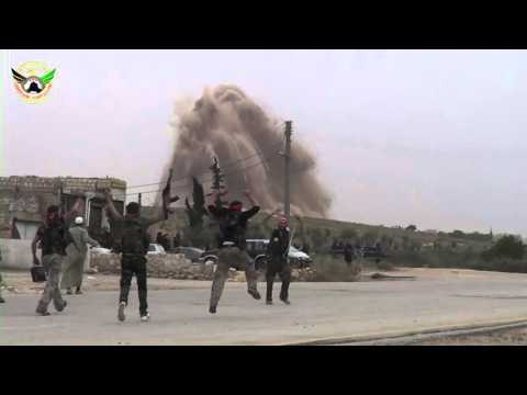 رصد لاستهداف وتفجير حاجز الصحابة في منطقة وادي الضيف في معرة النعمان بواسطة نفق مفخخ من قبل لواء درع التوحيد