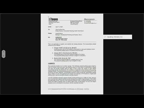 Committee of Adjustment, Public Hearing, North York, June 23, 2020 (PM)