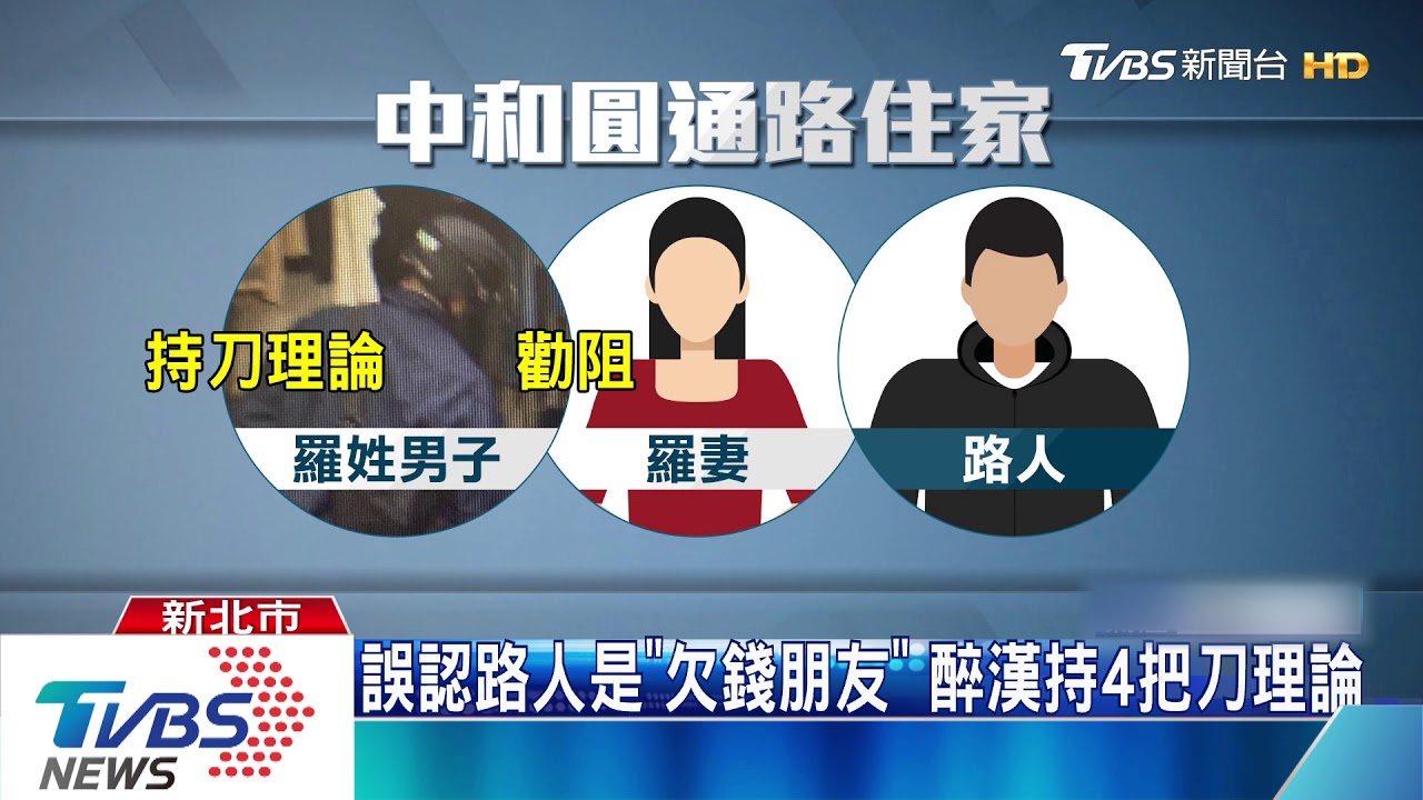 家門前持刀 目擊者誤會夫砍妻急報警