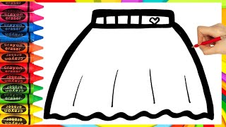 How to draw a skirt for kids || skirt drawing || Drawings for kids