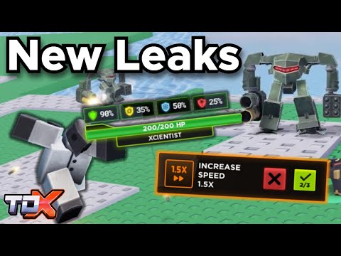 TDX NEW LEAKS #26 (Multiplayer Speed-Up, Color Coded Resistances, Avatar) - Tower Defense X Roblox