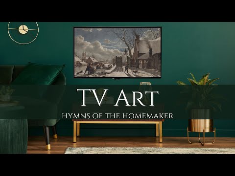 TV Art: 4K Winter Paintings with Jazz Music | 5 Hours of Background Art & Music