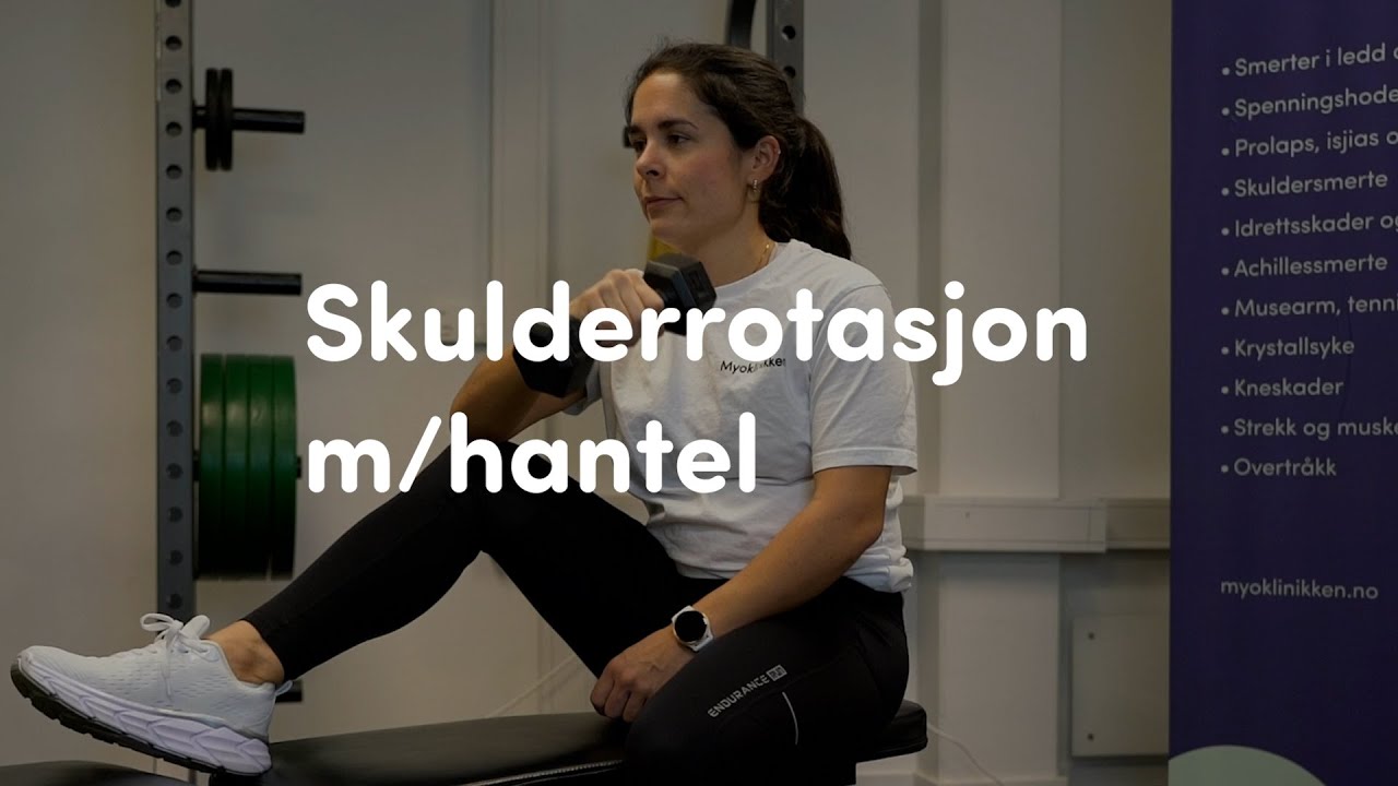 Skulderrotasjon med hantel