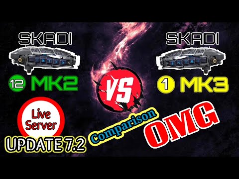 War Robots 7.2 Update MK2 vs MK3 - Comparison Video - Skadi vs 150 lvl Sharanga