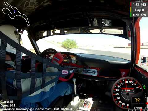Sonoma Raceway @ Sears Point: 1:53.4 lap in a Spec 911