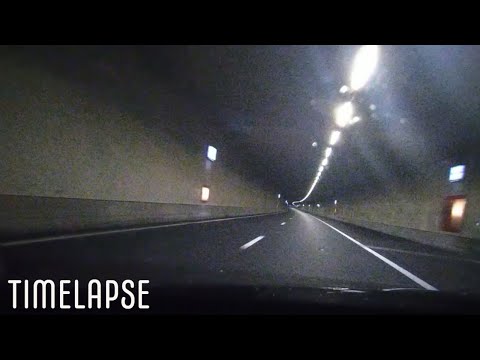 Netherlands Road Hyperlapse - Night - HD