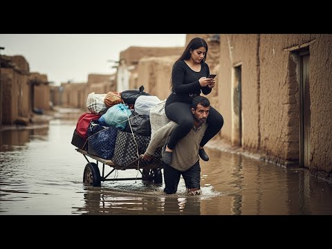 Pony boy in the flood