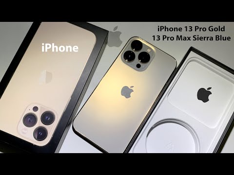 New iPhone 13 Pro Gold and 13 Pro Max Sierra Blue Unboxing With Review 2022