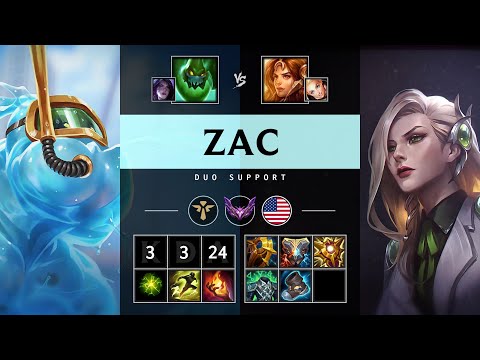 Zac Support vs Leona - NA Master Patch 25.08