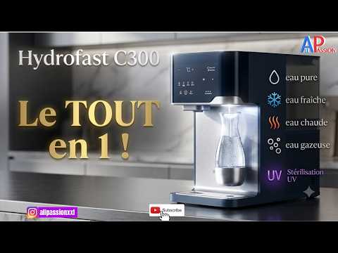 Test Hydrofast C300 : eau pure, glacée, chaude, gazeuse... avec un seul appareil ! 