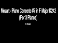 Mozart Piano Concerto No. 7 in F Major (for three pianos) - I. Allegro K242