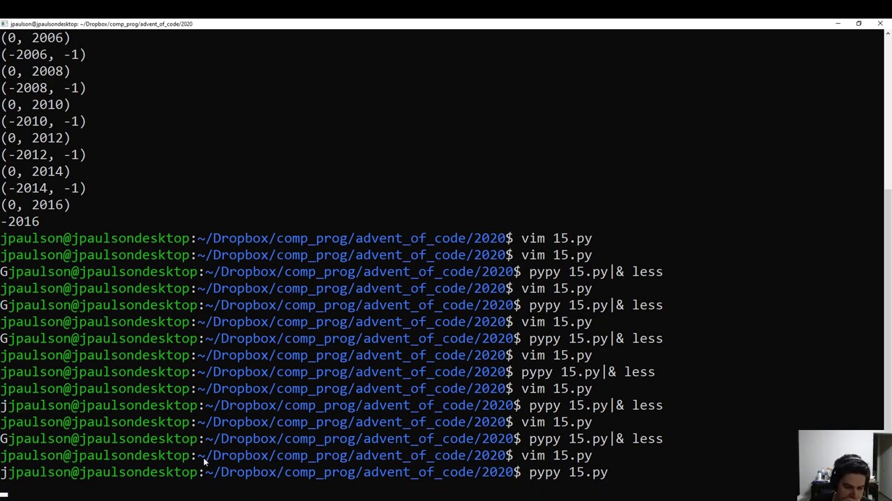 Advent of Code 2020 - Day 15