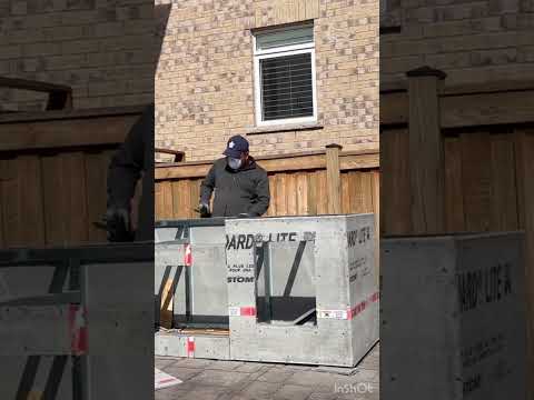 Outdoor kitchen with steel tube frame and connectors